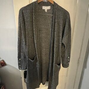 French Laundry Charcoal Open Cardigan